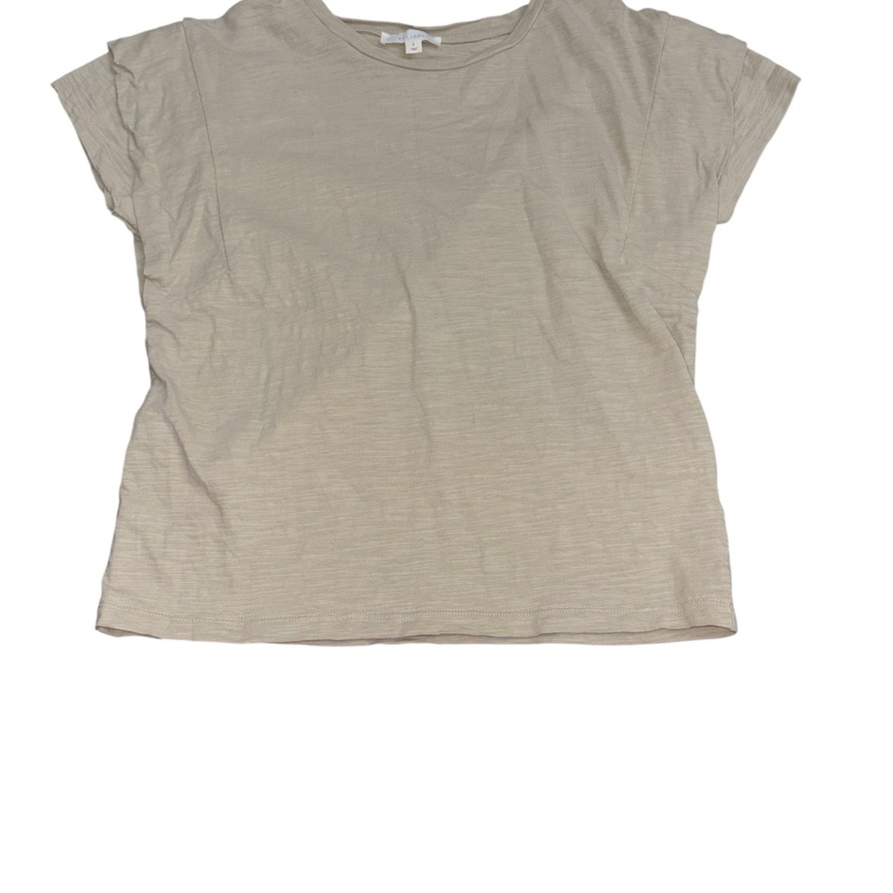 All Row Cotton Casual Beige Women's Top Size Small